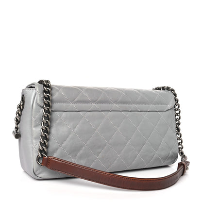Chanel Calfskin Large Country Chic Flap Grey 3 of 10