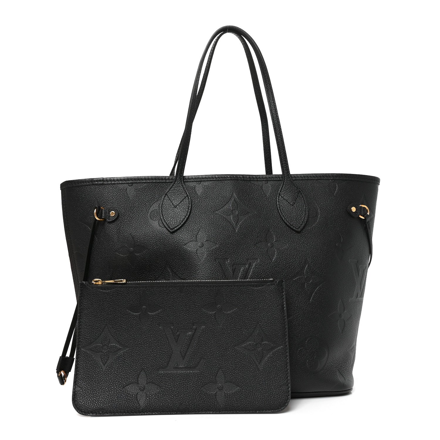 Louis Vuitton Empreinte Monogram Giant Neverfull MM Black 3 of 10