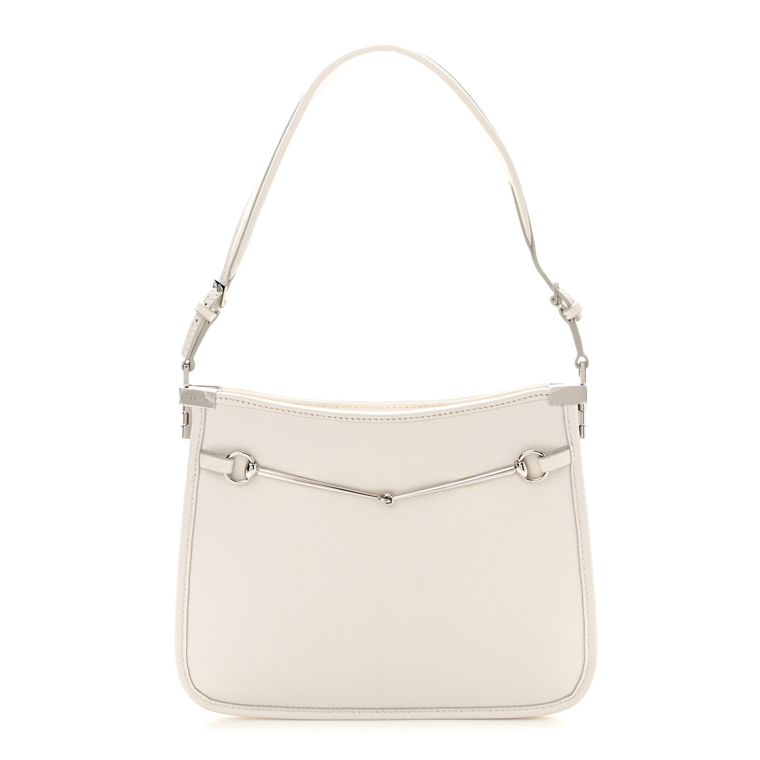 Gucci Calfskin Horsebit Slim Shoulder Bag White 1 of 10