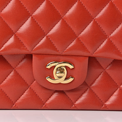 Chanel Lambskin Quilted Medium Double Flap Red 14 of 22