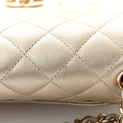 Chanel Metallic Caviar Quilted Mini Rectangular Flap Gold 11 of 12
