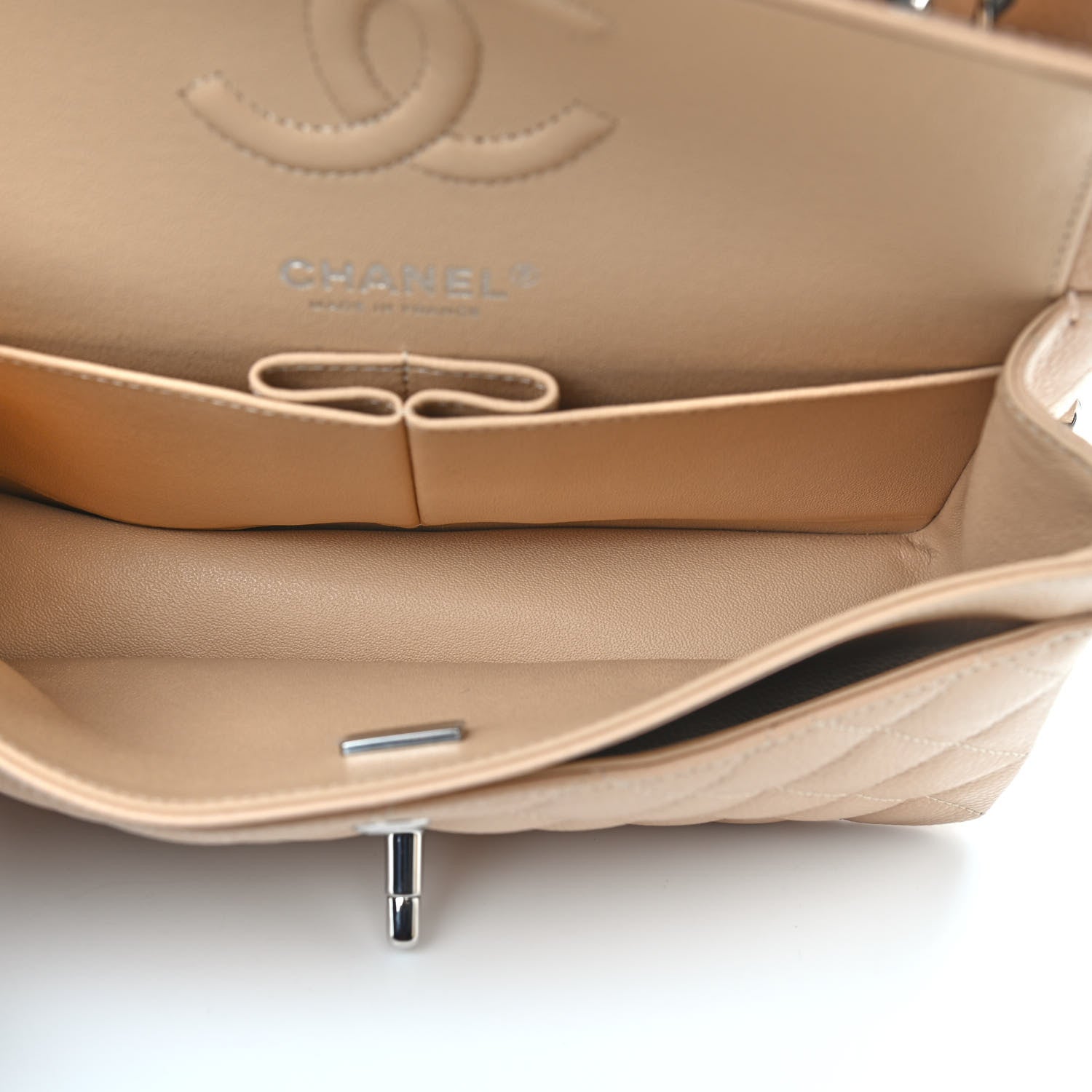 Chanel Caviar Quilted Small Double Flap Beige 5 of 9