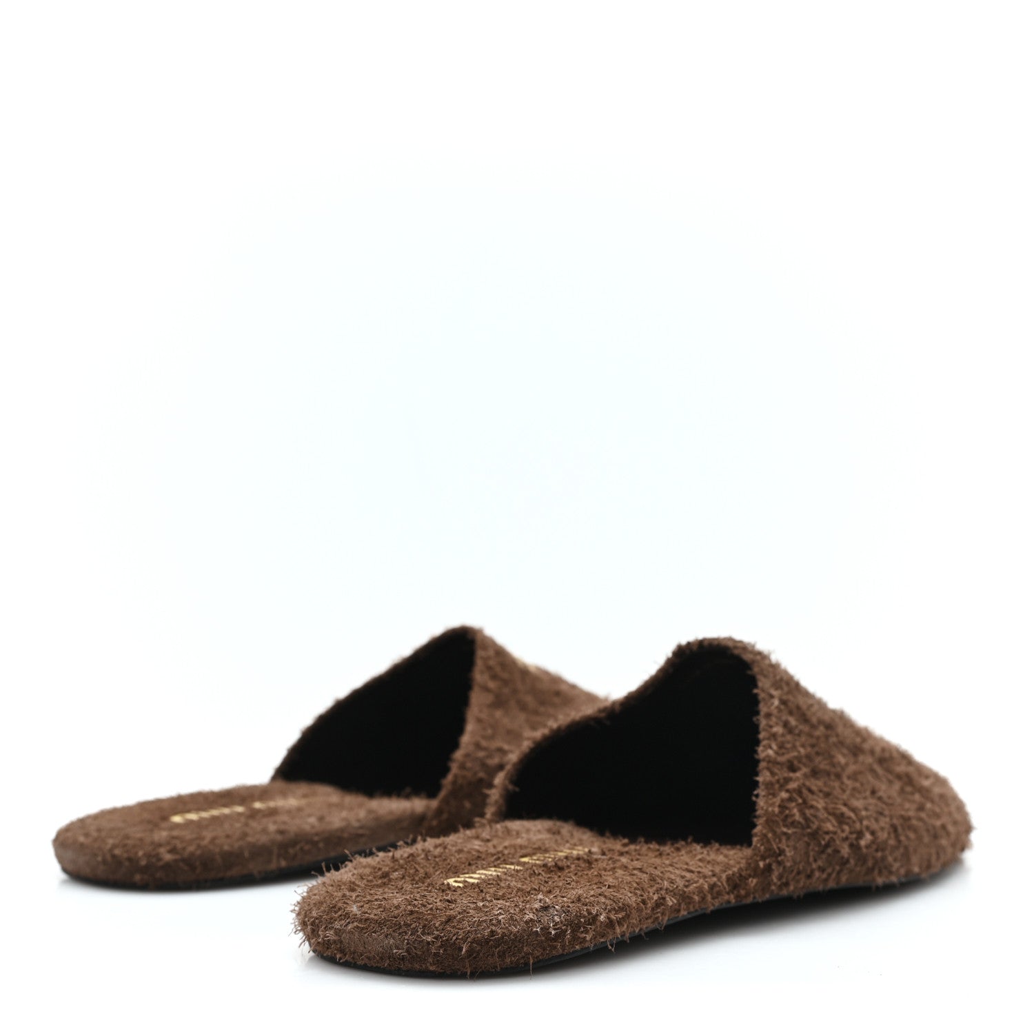 Miu Miu Scamosciato Slippers 38 Bruciato 5 of 9