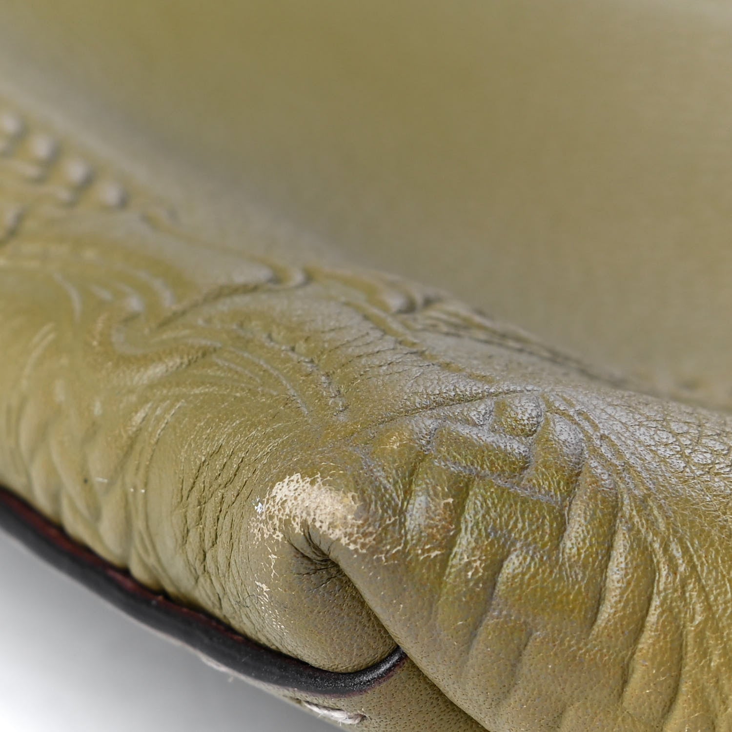 Fendi Calfskin Romano Selleria Villa Borghese Tote Green 6 of 18