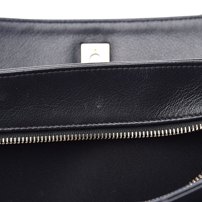 Chanel Calfskin Stitched Large Chevron Chic Shopping Bag Black 13 of 26