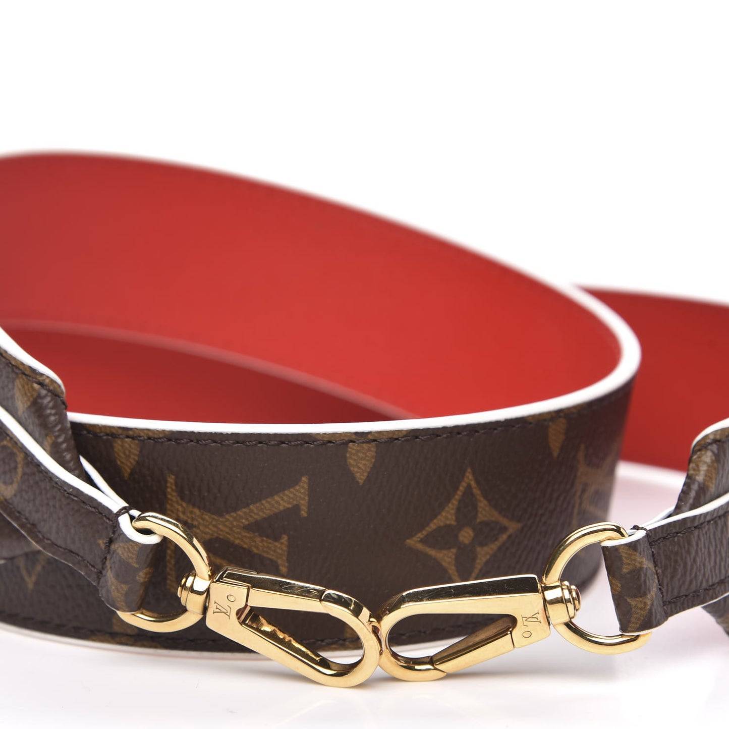Monogram Bandouliere Shoulder Strap Red