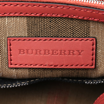 Burberry Canvas Mega Check Medium Ashby Tassel Hobo Cinnamon Red 7 of 9