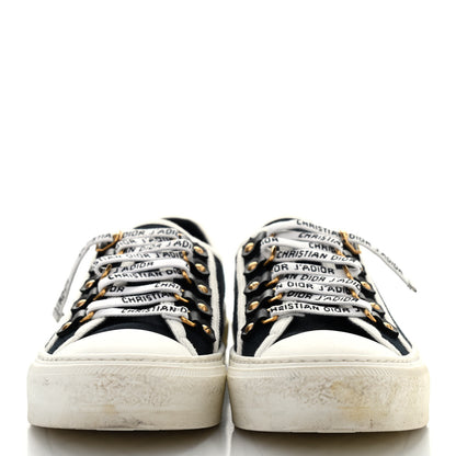Christian Dior Canvas Womens Walk'n Dior Low Top Sneakers 38 Black 2 of 14