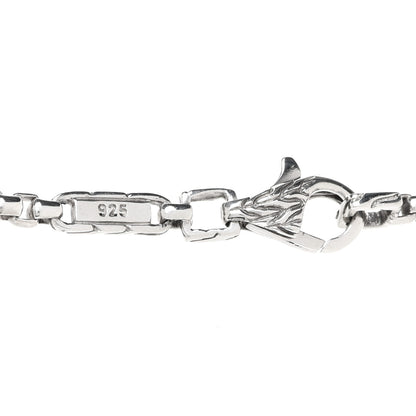 John Hardy Sterling Silver Black Sapphire Classic Chain Dog Tag Necklace 4 of 5