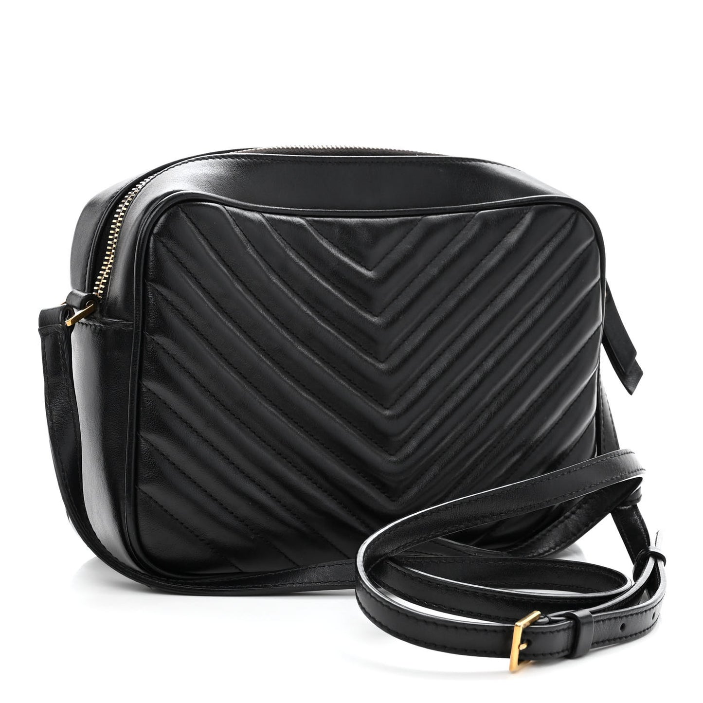Calfskin Matelasse Monogram Lou Camera Bag Black