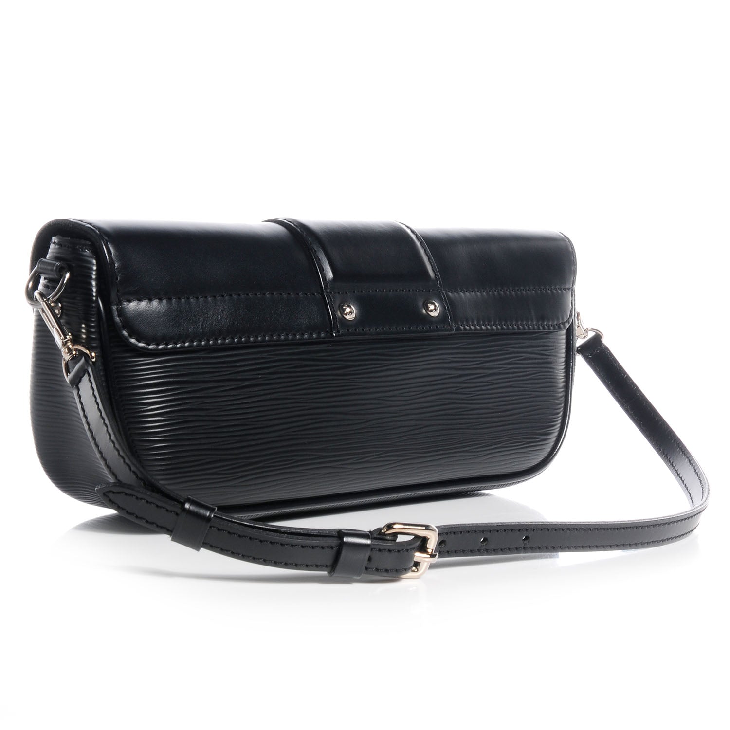 Louis Vuitton Epi Montaigne Clutch Black 3 of 7