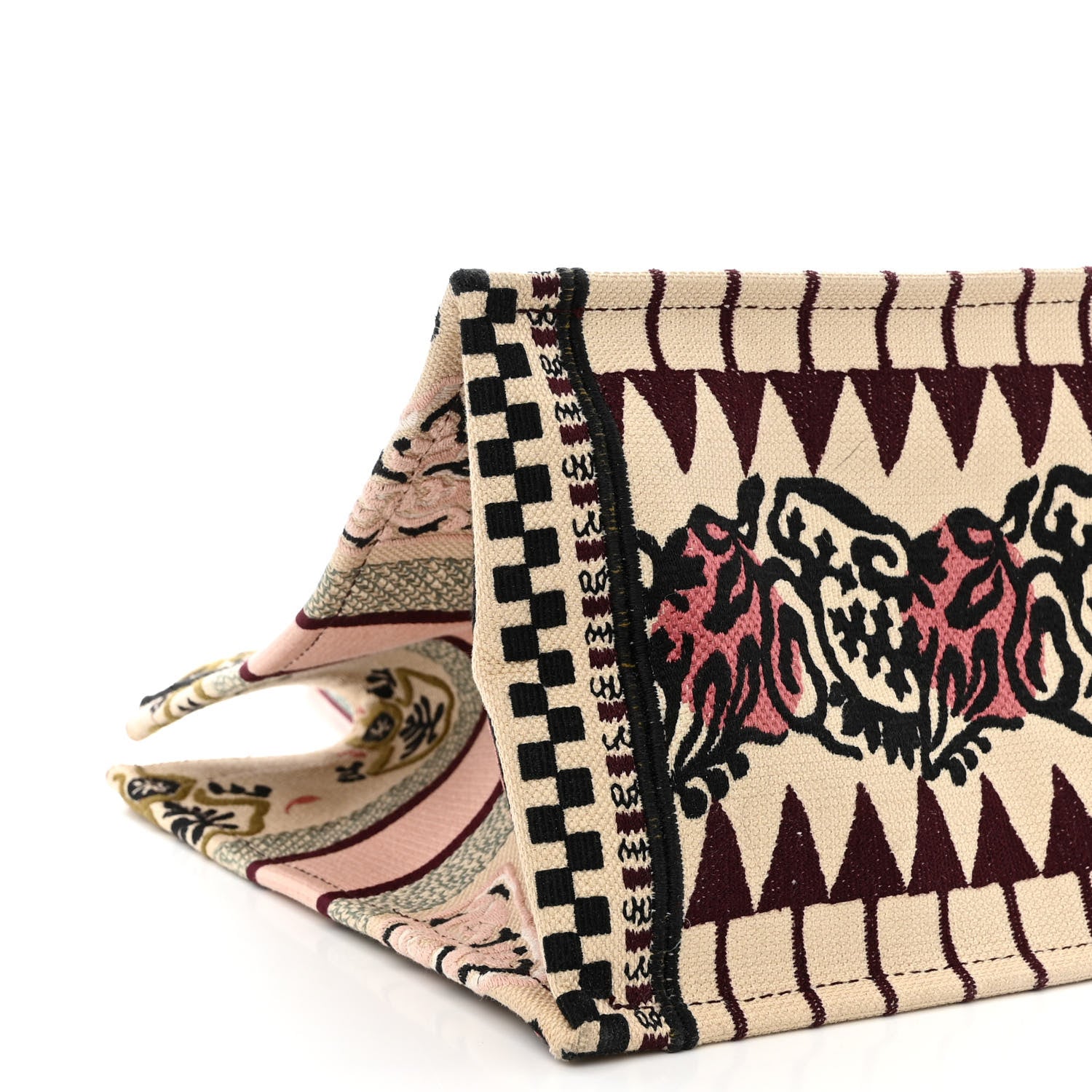 Christian Dior Canvas Embroidered Geometric Medium Book Tote Multicolor 9 of 18