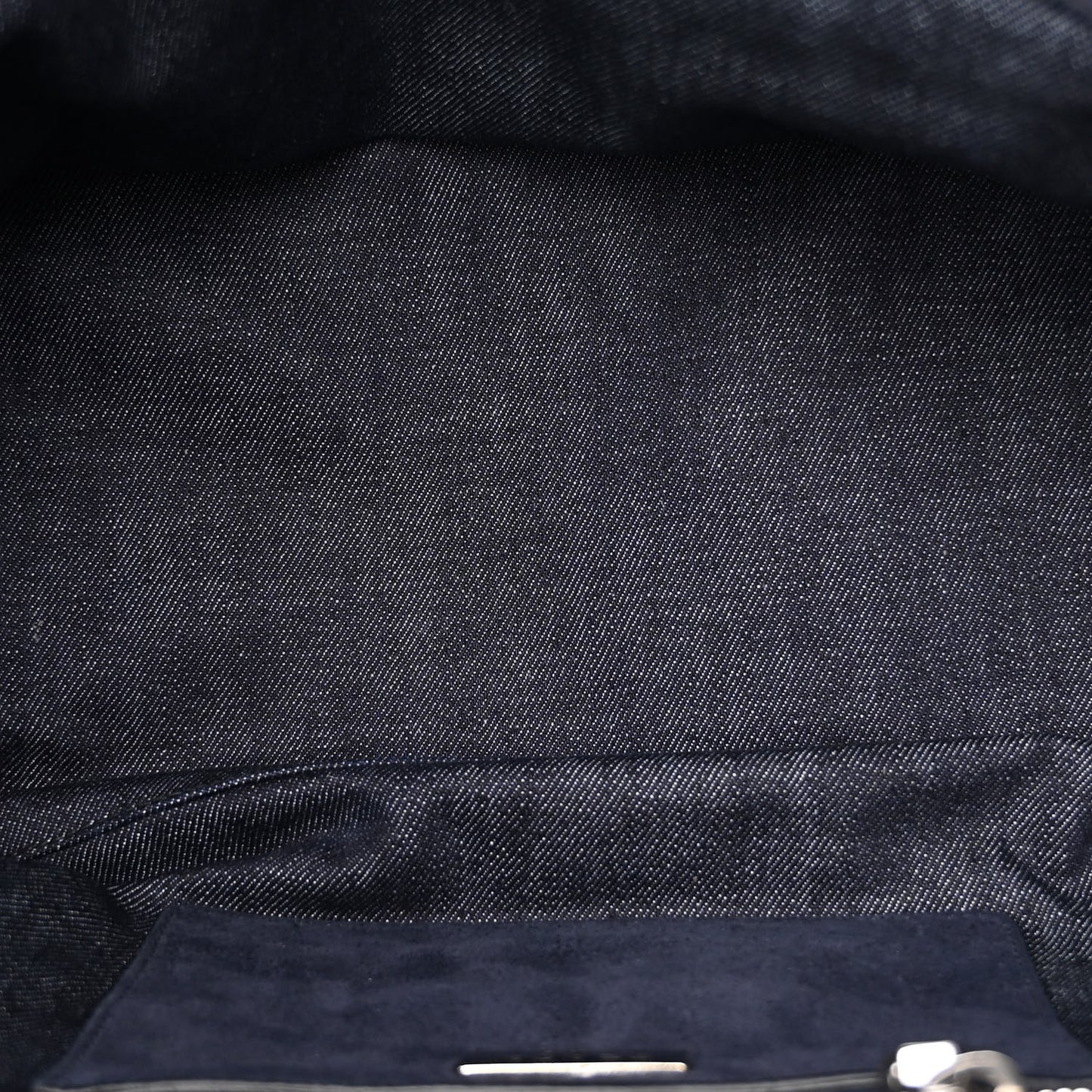 Denim Suede Scamosciato Twin Pocket Tote Bleu