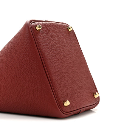 Hermes Taurillon Clemence Picotin Lock 18 PM Rouge H 9 of 11