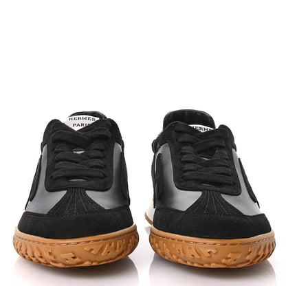 Hermes Nappa Suede Goatskin Jet Sneakers 36 Black 3 of 9