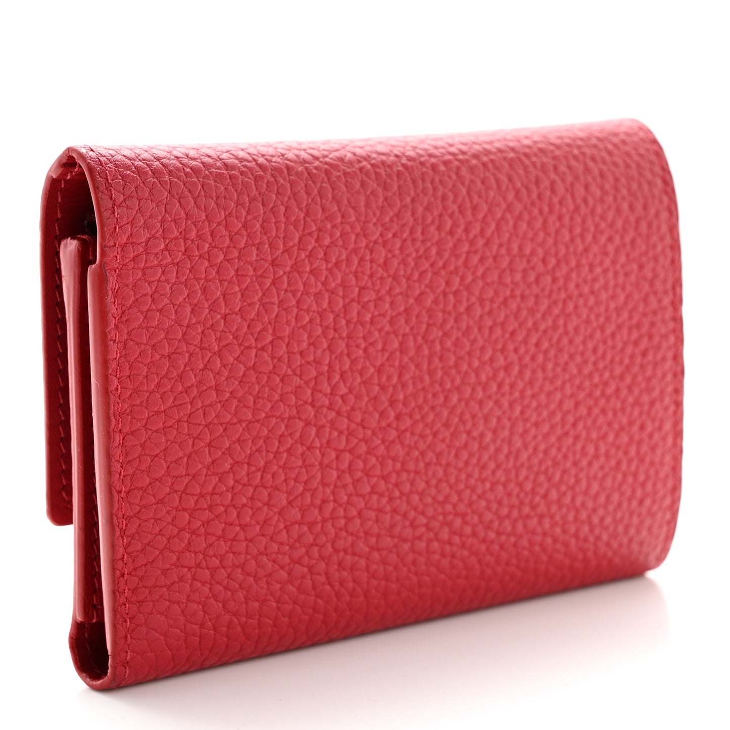 Taurillon Capucines Compact Wallet Rubis