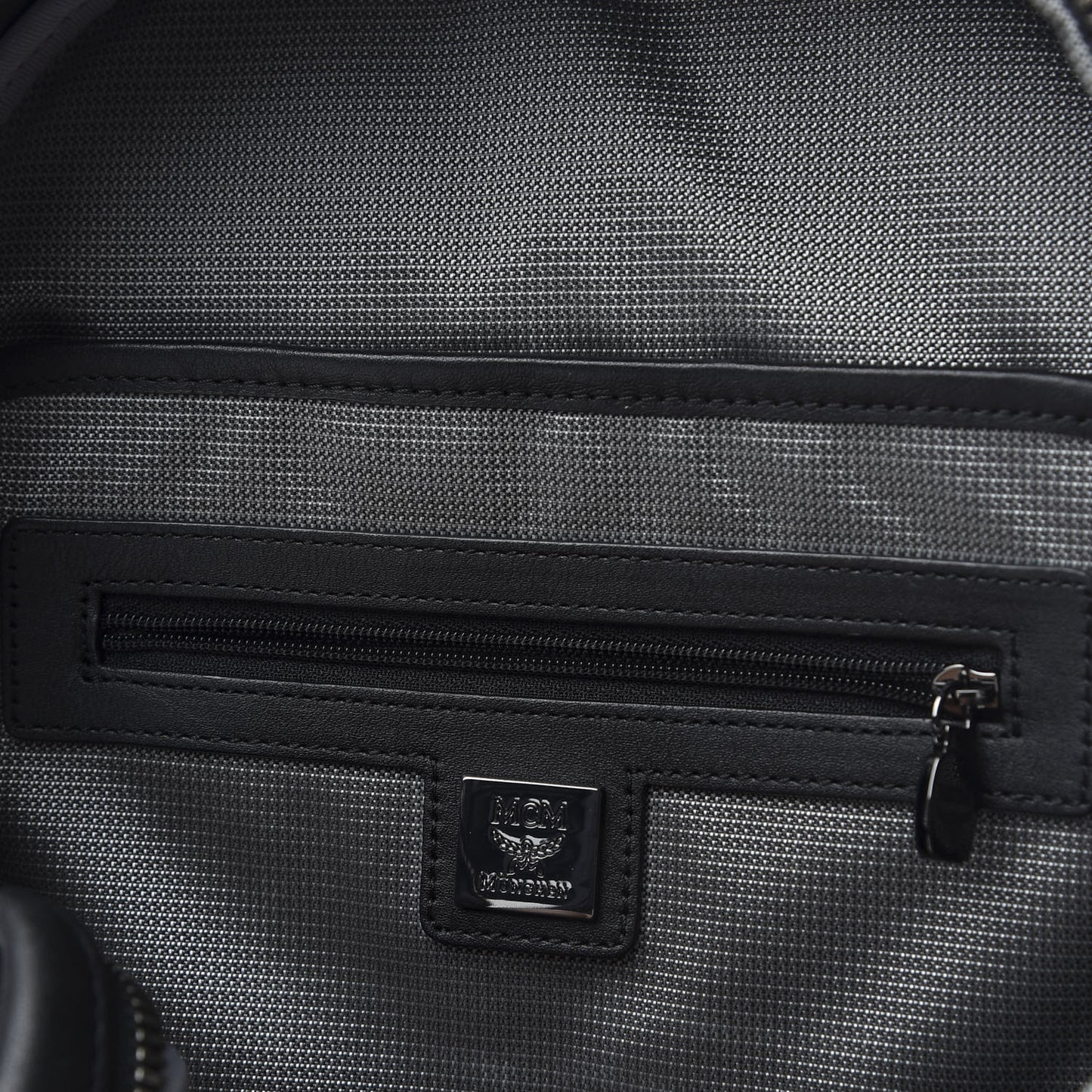 Metallic Visetos Side Stud Mini Stark Backpack Silver Black