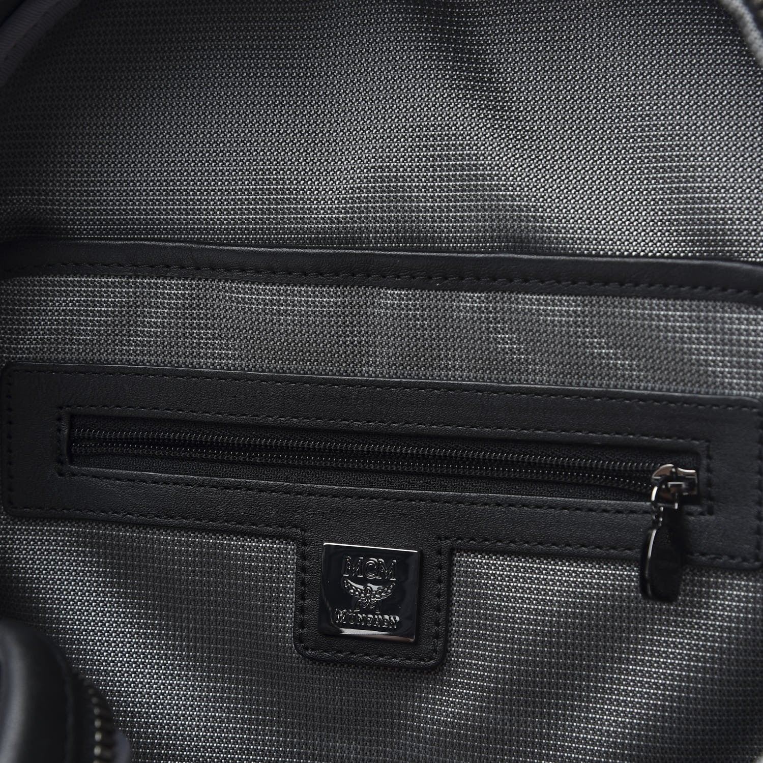 MCM Metallic Visetos Side Stud Mini Stark Backpack Silver Black 5 of 10