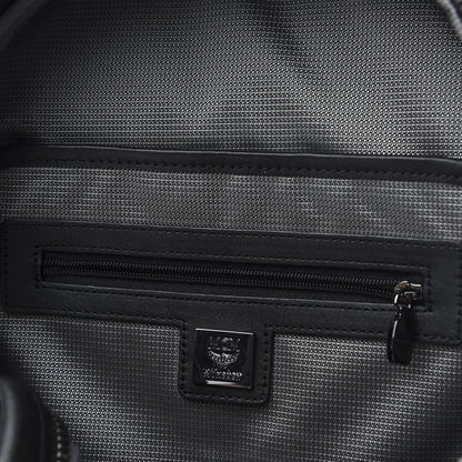 MCM Metallic Visetos Side Stud Mini Stark Backpack Silver Black 5 of 10