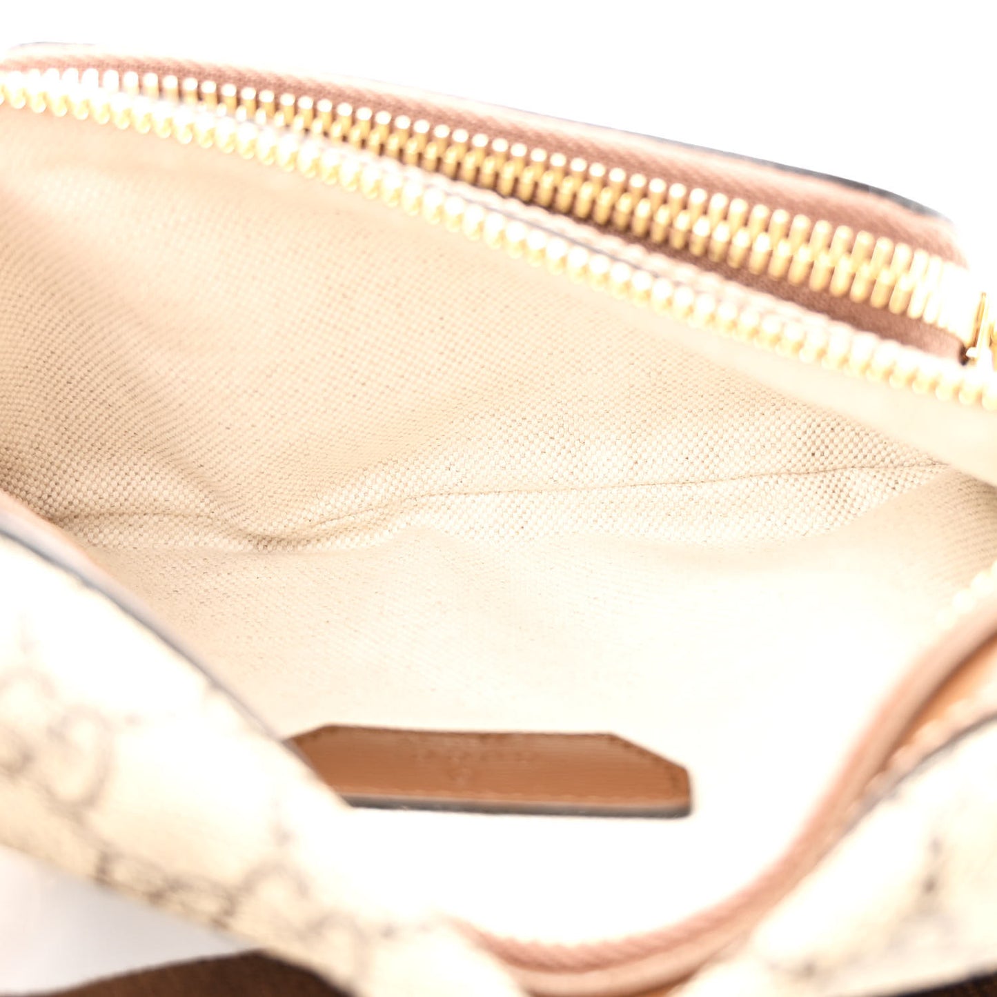 GG Supreme Monogram Textured Calfskin Retro Interlocking G Belt Bag Beige Ebony Brown Sugar