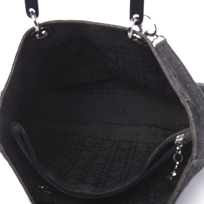 Christian Dior Denim Cannage Soft Large Lady Dior Tote Black 5 of 11
