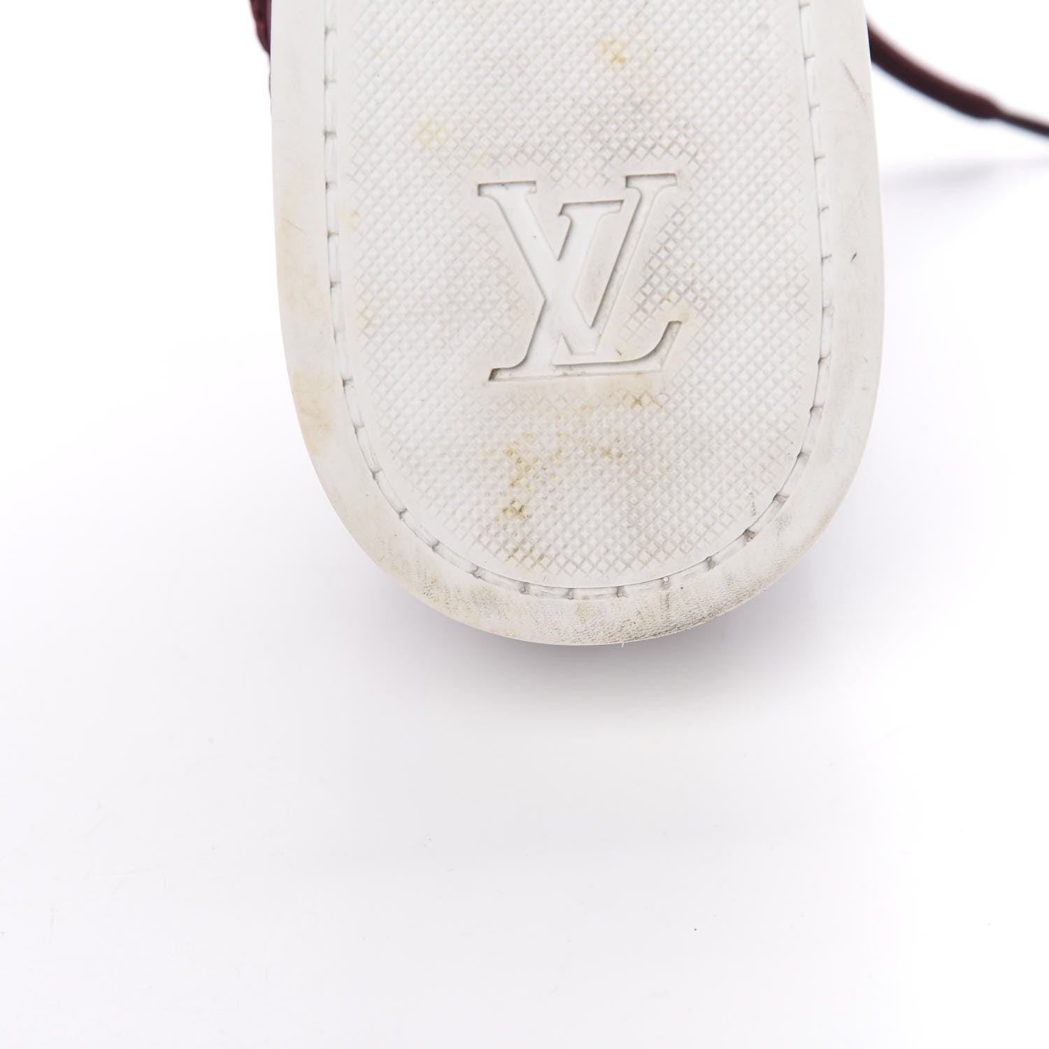 Louis Vuitton Neoprene Suede Embossed Monogram Stellar Low Top Sneakers 35.5 Burgundy 9 of 10