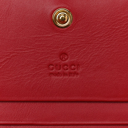 Gucci GG Supreme Monogram Bosco Patch Card Case Wallet Beige Malva Hibiscus Red 7 of 11