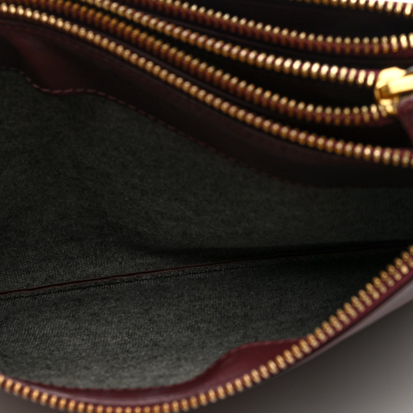 Smooth Lambskin Small Trio Crossbody Bag Burgundy