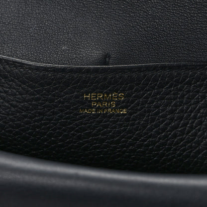 Hermes Taurillon Clemence Halzan 25 Black 6 of 13