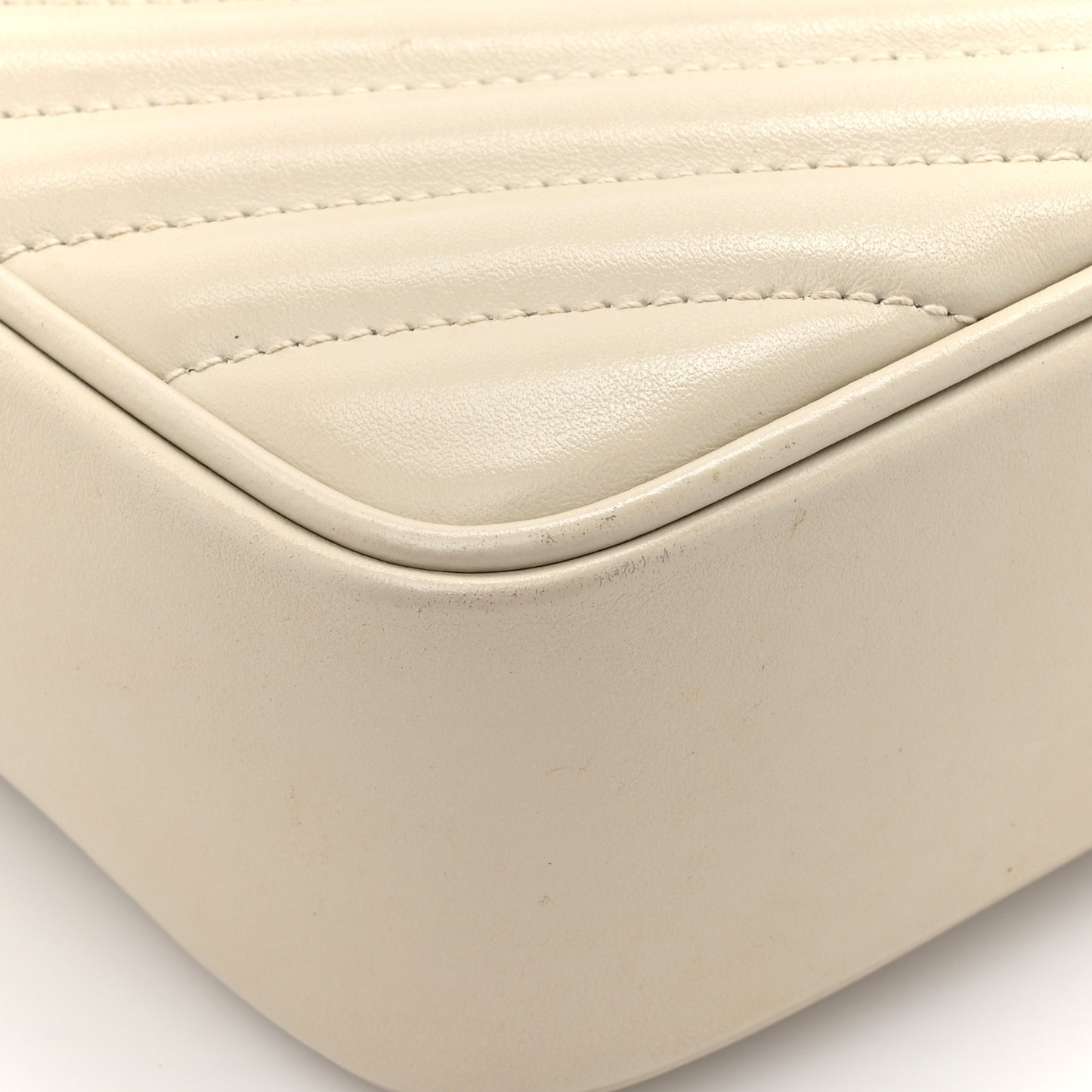 Calfskin Matelasse Monogram Lou Camera Bag Crema Soft