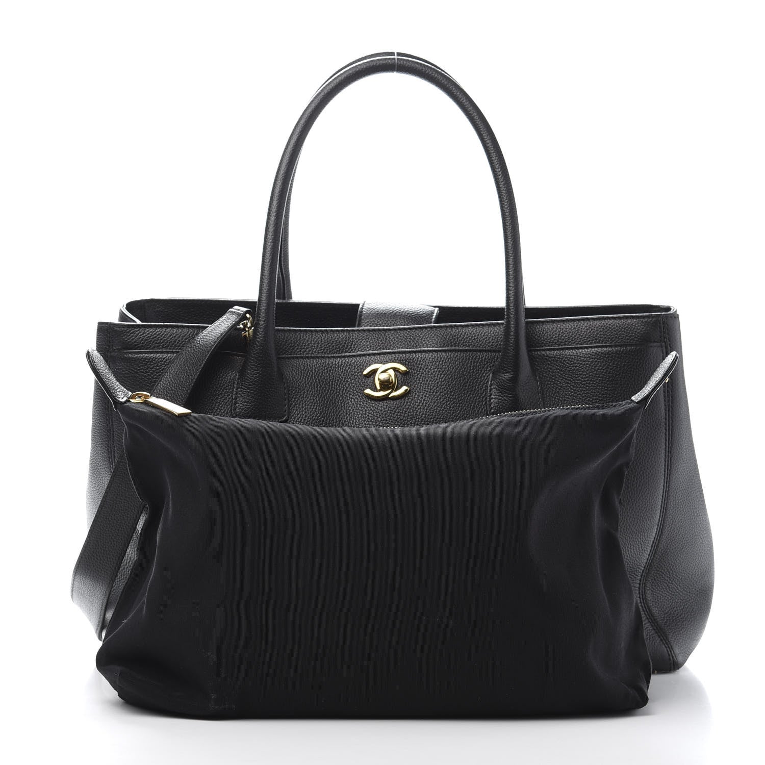 Chanel Calfskin Cerf Executive Shopper Tote Black 3 of 15