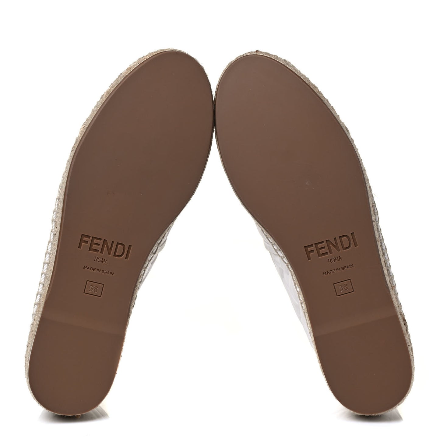 Nappa FF Embossed Espadrilles 38 Snow