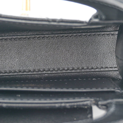 Chanel Shiny Aged Calfskin Quilted Mini Nano Kelly Shopper Black 5 of 11