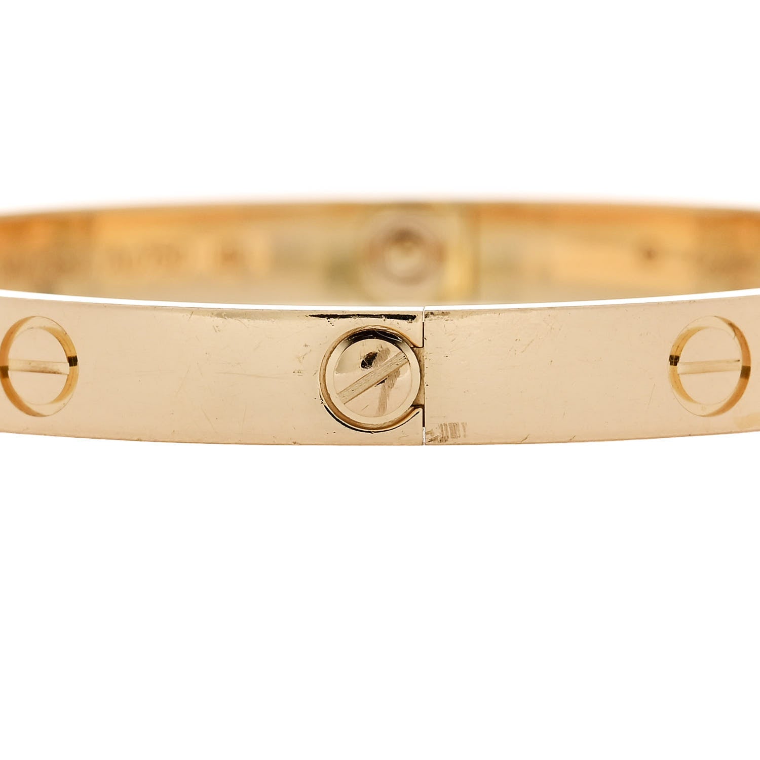 Cartier 18K Yellow Gold 4 Diamond LOVE Bracelet 18 5 of 9
