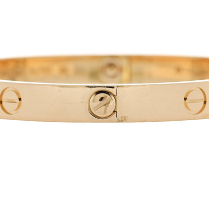 Cartier 18K Yellow Gold 4 Diamond LOVE Bracelet 18 5 of 9