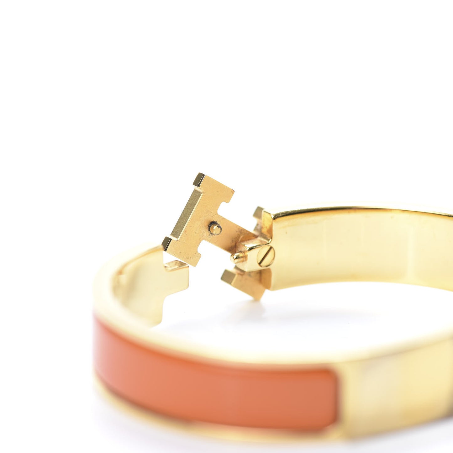 Enamel Narrow Clic Clac H Bracelet PM Orange