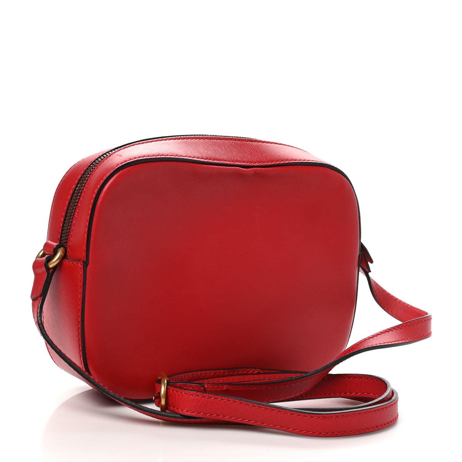 Gucci Calfskin Web Small Webby Bee Shoulder Bag Red 3 of 10