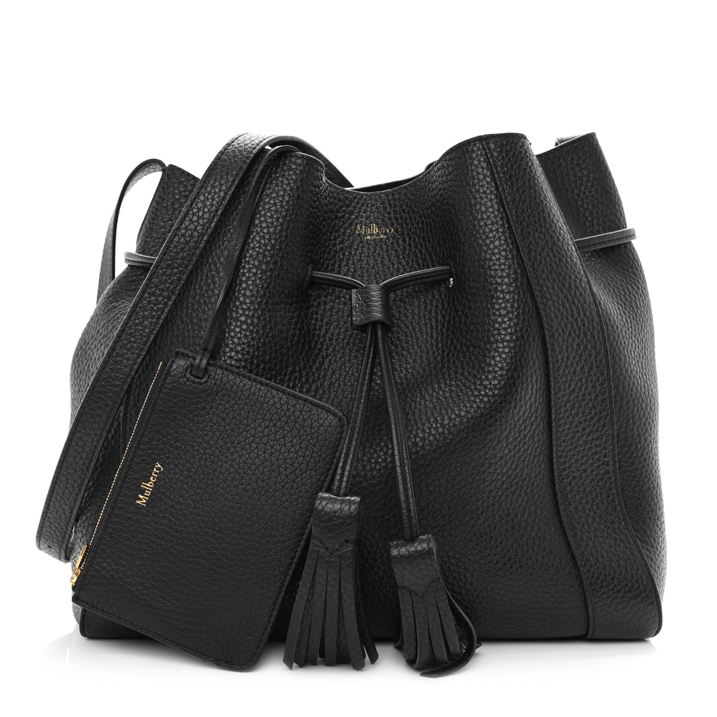Heavy Grain Calfskin Small Millie Tote Black