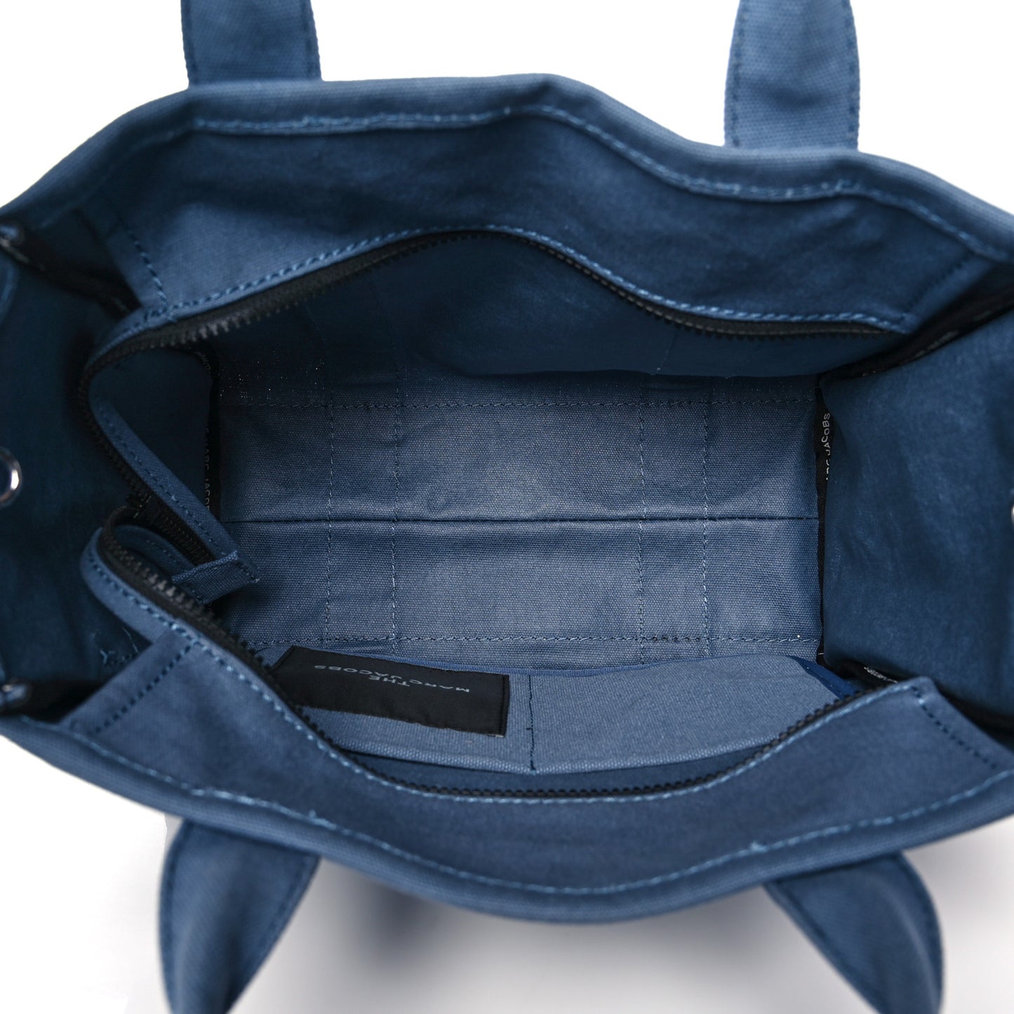Cotton Canvas The Traveler Tote Bag Blue Shadow
