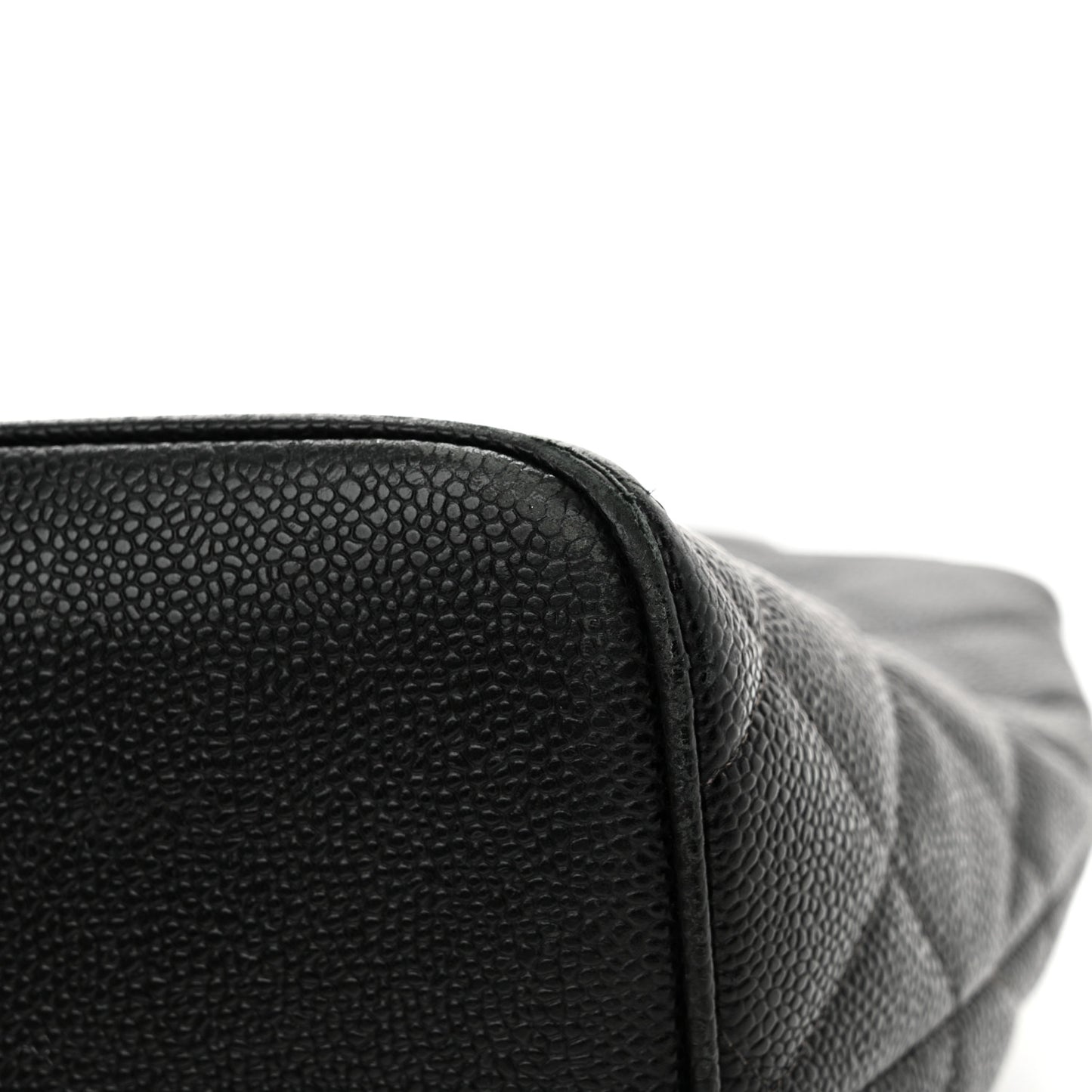 Caviar Quilted Medallion Tote Black