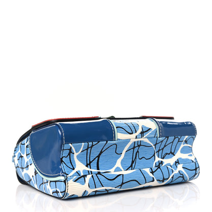 Louis Vuitton Epi Twist Shoulder Bag MM Aqua 4 of 10