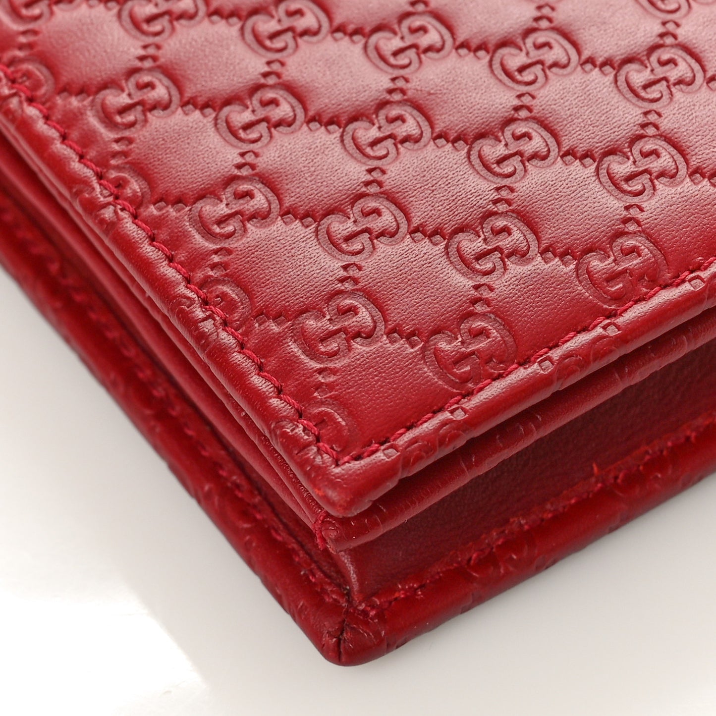 Microguccissima Crossbody Wallet Red