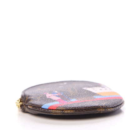Louis Vuitton Monogram 2016 Christmas Animation Round Coin Purse Rouge 4 of 7