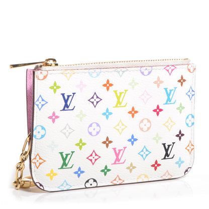 Louis Vuitton Monogram Multicolor Key Pouch White 3 of 8