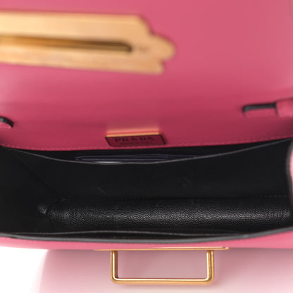 Prada City Calf Saffiano Cahier Bag Fuxia Black 5 of 9