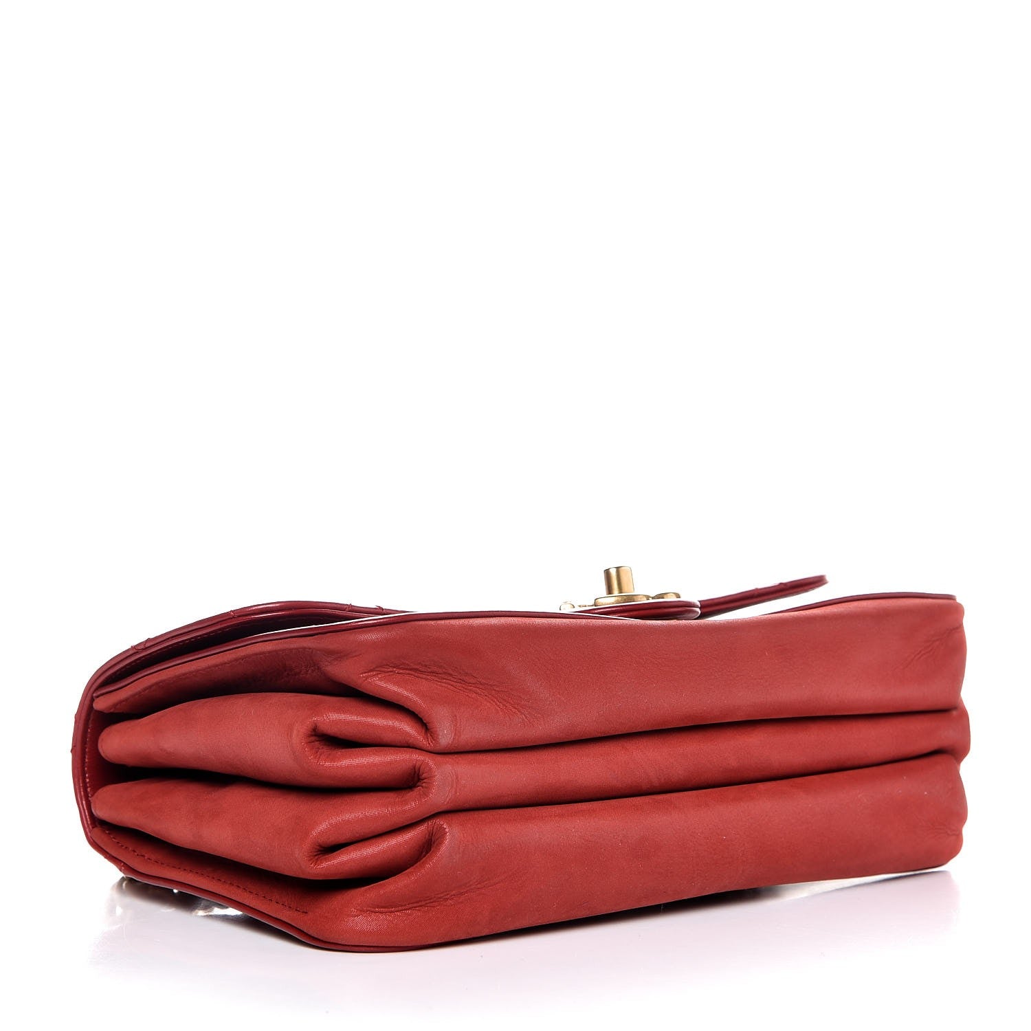 Chanel Iridescent Calfskin Quilted Small Straight Lined Flap Red 4 of 7