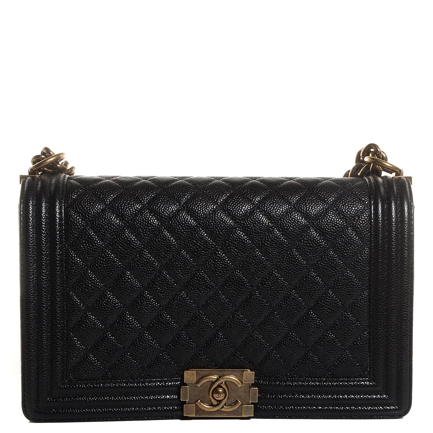 Caviar Quilted New Medium Boy Flap Black