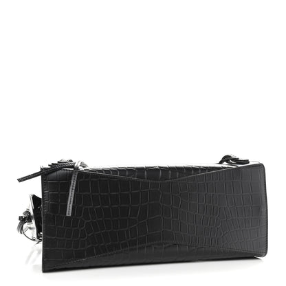 Balenciaga Semi Shiny Calfskin Crocodile Embossed Neo Classic Black Hardware S City Black 4 of 12