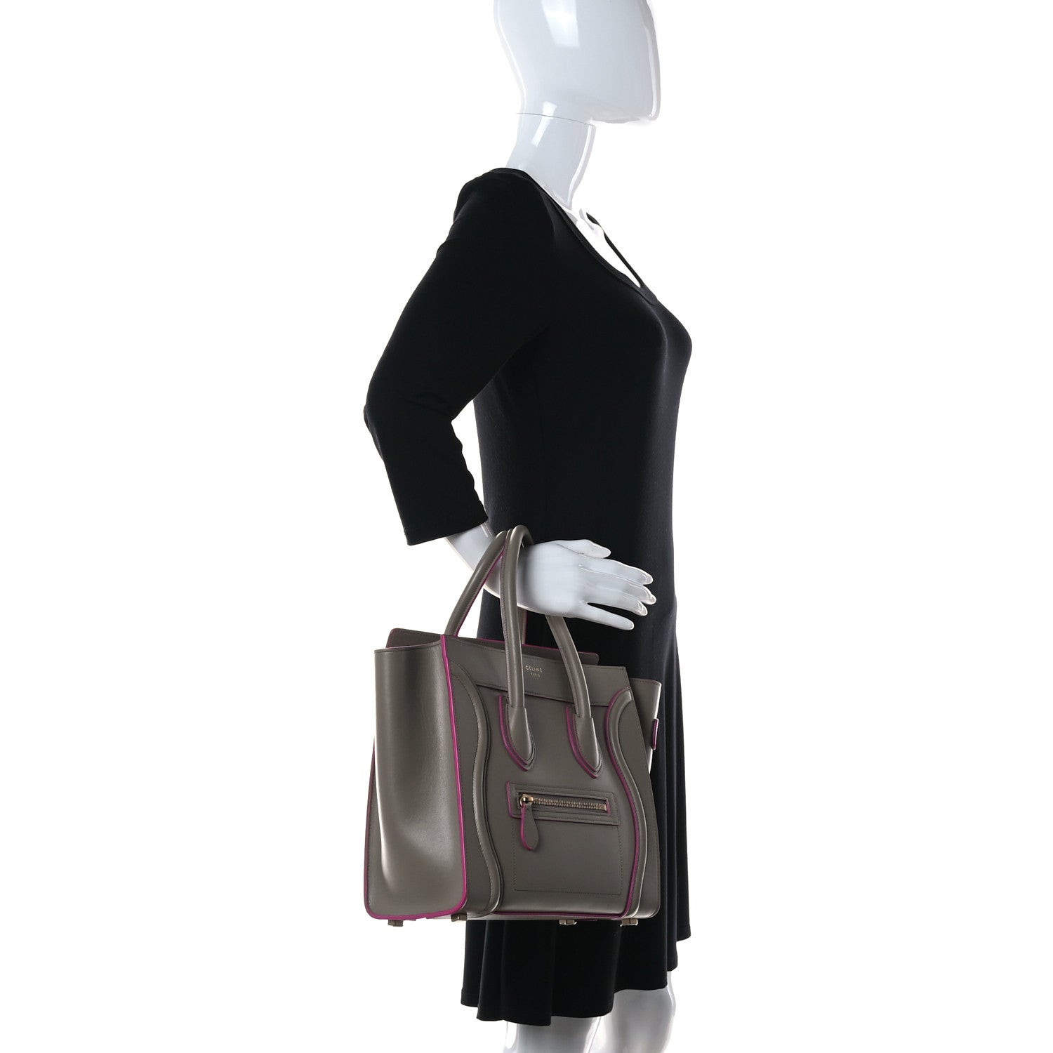 Celine Palmelato Calfskin Micro Luggage Beige 2 of 12