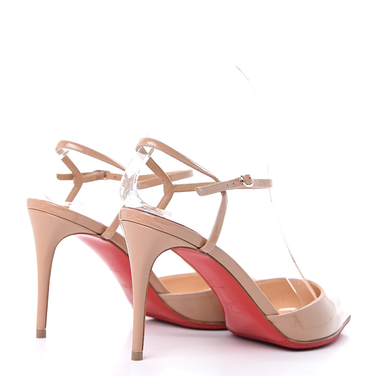Christian Louboutin Patent Riverina 85 Pumps 37 Nude 4 of 9